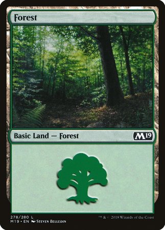 Forest (278) [Core Set 2019] | Dumpster Cat Games