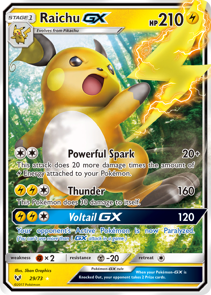 Raichu GX (29/73) [Sun & Moon: Shining Legends] | Dumpster Cat Games