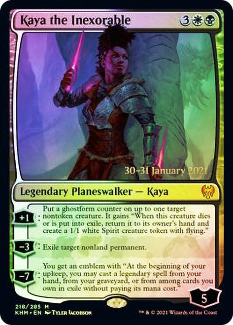 Kaya the Inexorable  [Kaldheim Prerelease Promos] | Dumpster Cat Games