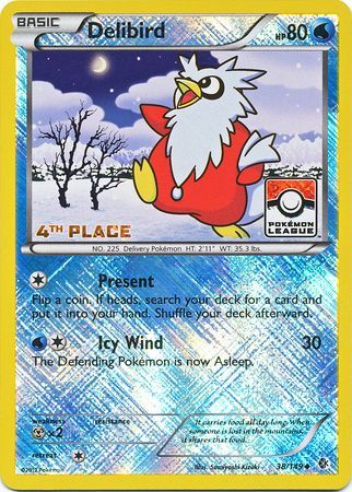 Delibird (38/149) (League Promo 4th Place) [Black & White: Boundaries Crossed] | Dumpster Cat Games