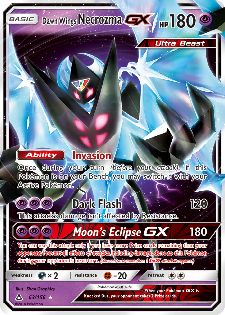 Dawn Wings Necrozma GX (63/156) [Sun & Moon: Ultra Prism] | Dumpster Cat Games