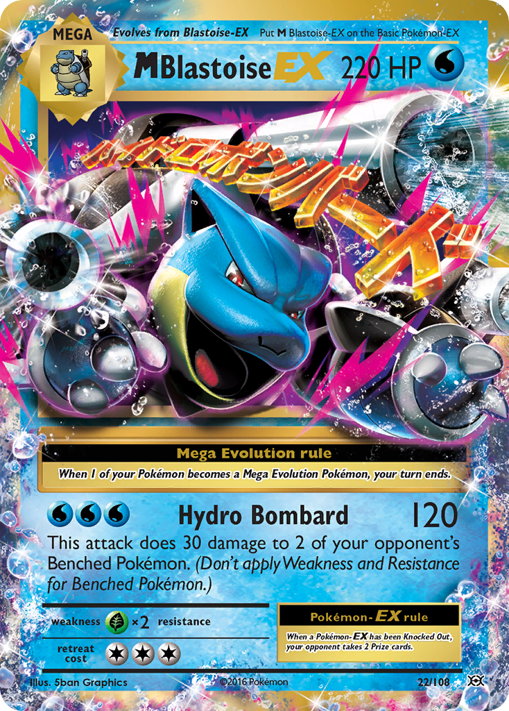 M Blastoise EX (22/108) [XY: Evolutions] | Dumpster Cat Games