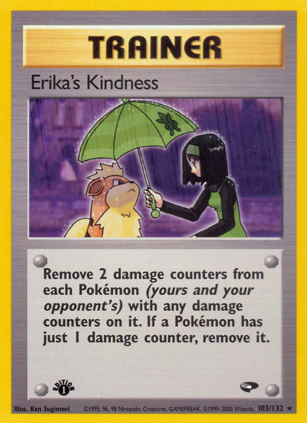 Erika's Kindness (103/132) [Gym Challenge 1st Edition] | Dumpster Cat Games