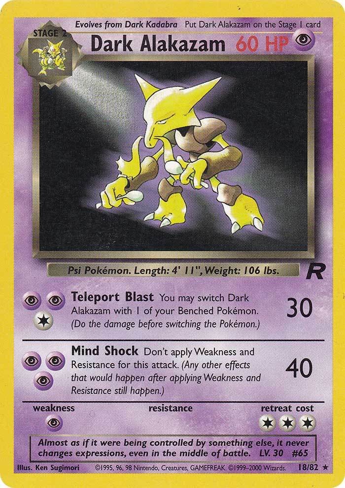 Dark Alakazam (18/82) [Team Rocket Unlimited] | Dumpster Cat Games