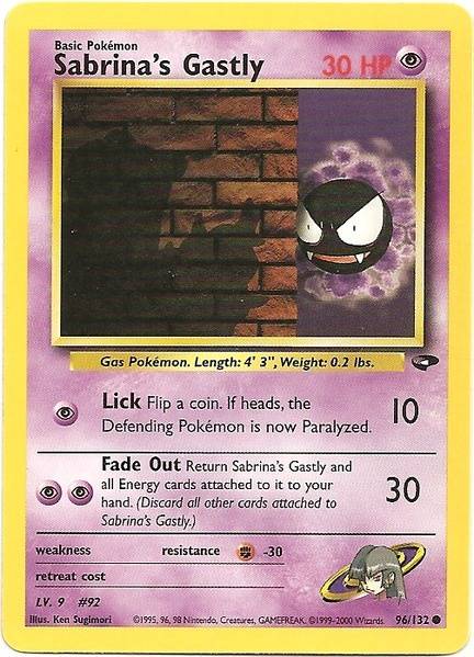 Sabrina's Gastly (96/132) [Gym Challenge Unlimited] | Dumpster Cat Games