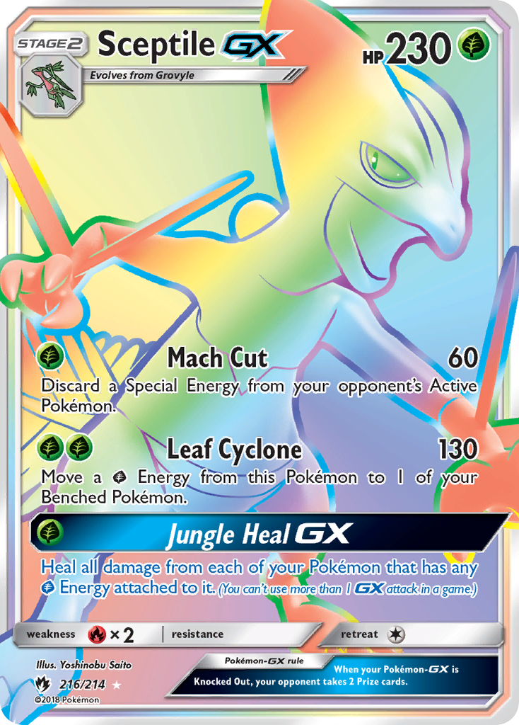 Sceptile GX (216/214) [Sun & Moon: Lost Thunder] | Dumpster Cat Games