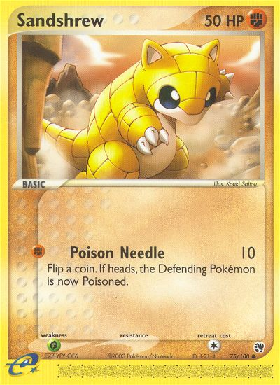 Sandshrew (75/100) [EX: Sandstorm] | Dumpster Cat Games