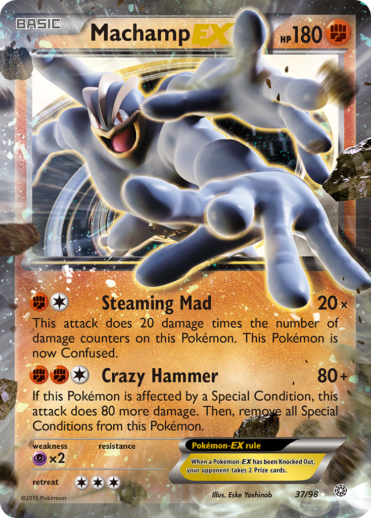 Machamp EX (37/98) [XY: Ancient Origins] | Dumpster Cat Games