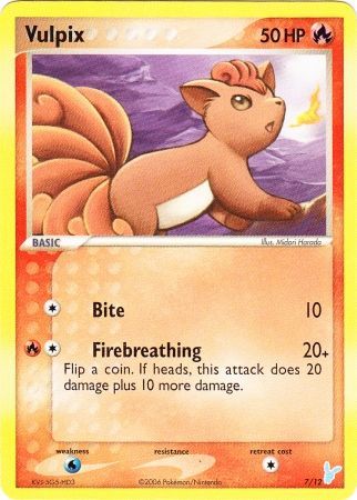 Vulpix (7/12) [EX: Trainer Kit 2 - Minun] | Dumpster Cat Games