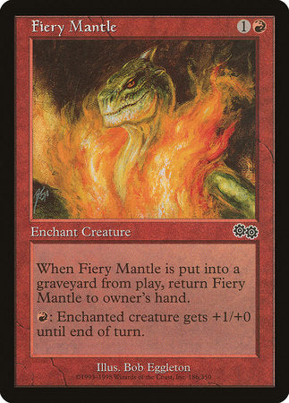 Fiery Mantle [Urza's Saga] | Dumpster Cat Games