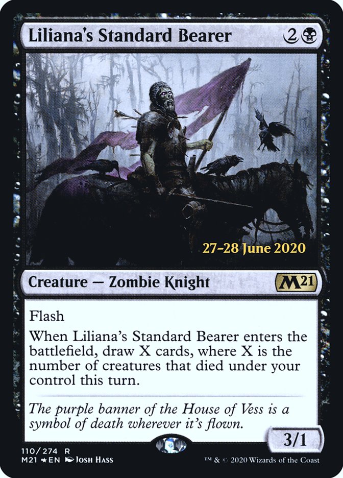 Liliana's Standard Bearer  [Core Set 2021 Prerelease Promos] | Dumpster Cat Games