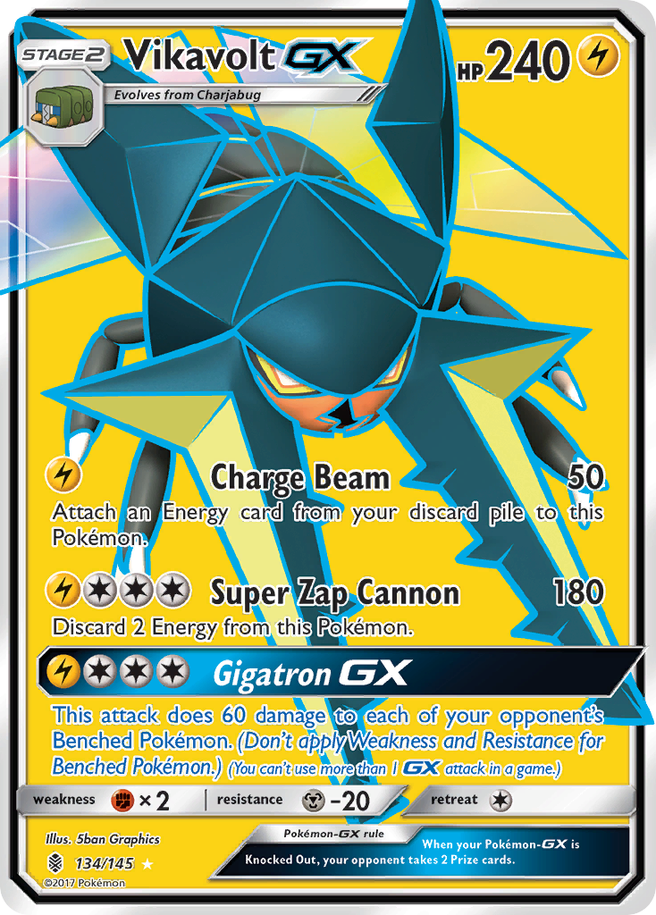 Vikavolt GX (134/145) [Sun & Moon: Guardians Rising] | Dumpster Cat Games