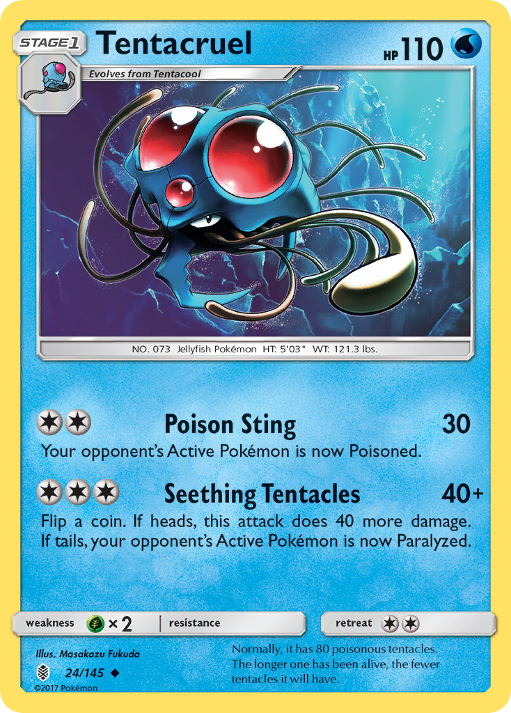 Tentacruel (24/145) [Sun & Moon: Guardians Rising] | Dumpster Cat Games