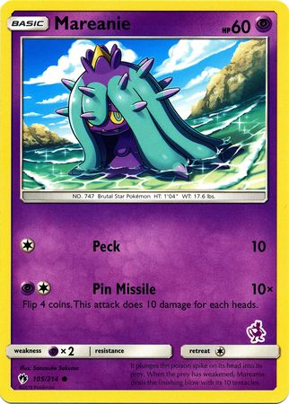 Mareanie (105/214) (Mewtwo Deck) [Battle Academy 2020] | Dumpster Cat Games