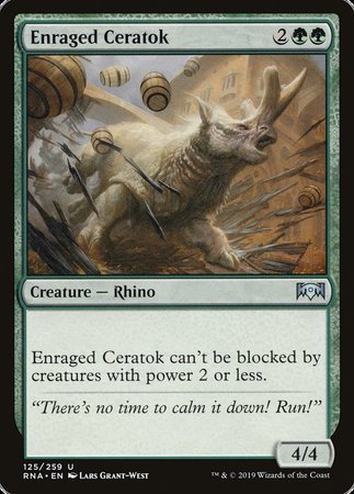 Enraged Ceratok [Ravnica Allegiance] | Dumpster Cat Games