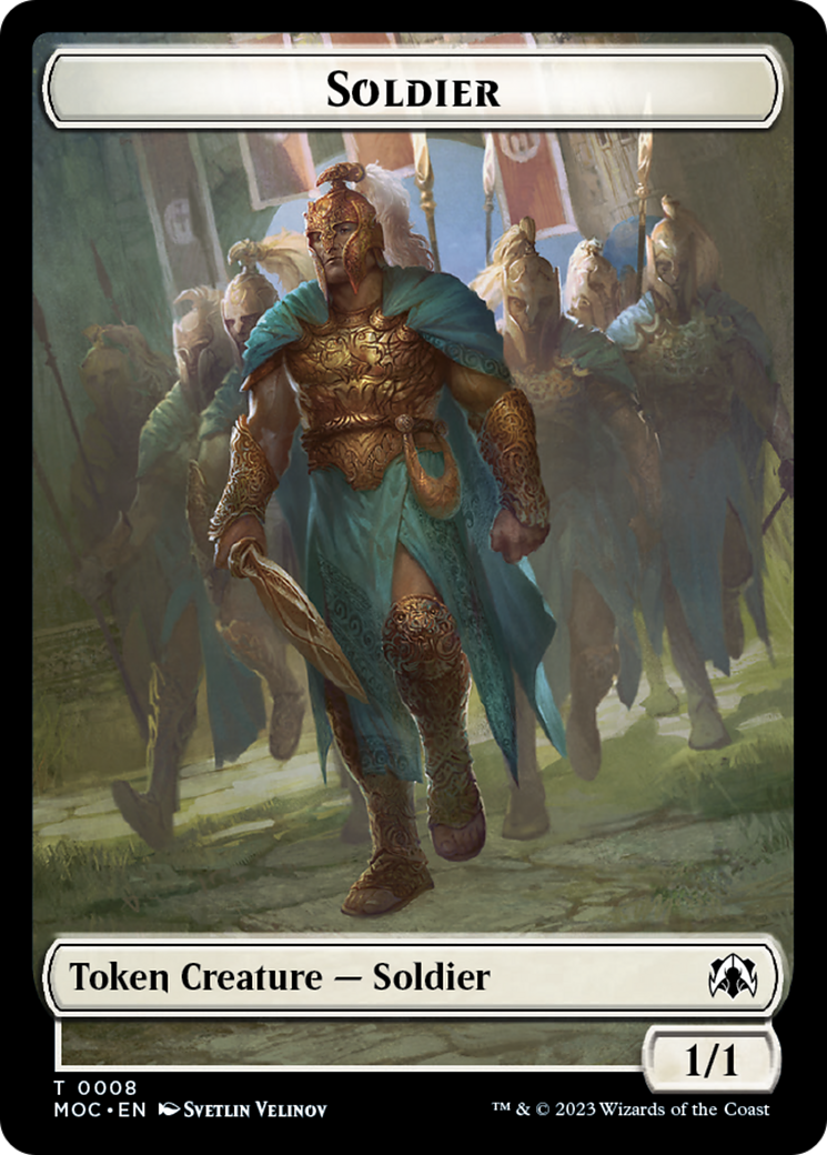 Soldier // Insect Double-Sided Token [March of the Machine Commander Tokens] | Dumpster Cat Games