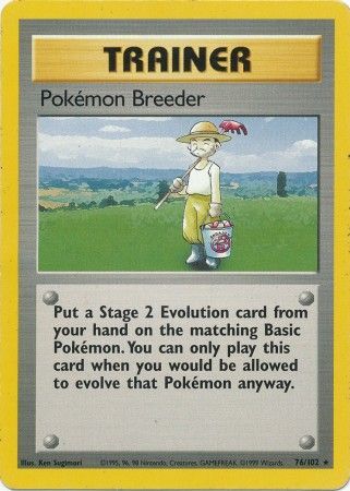 Pokemon Breeder (76/102) [Base Set Unlimited] | Dumpster Cat Games