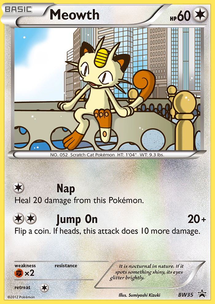 Meowth (BW35) [Black & White: Black Star Promos] | Dumpster Cat Games