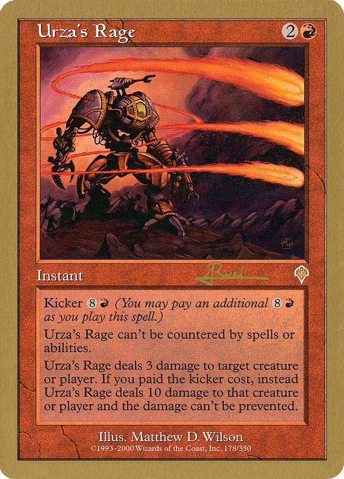 Urza's Rage (Antoine Ruel) [World Championship Decks 2001] | Dumpster Cat Games