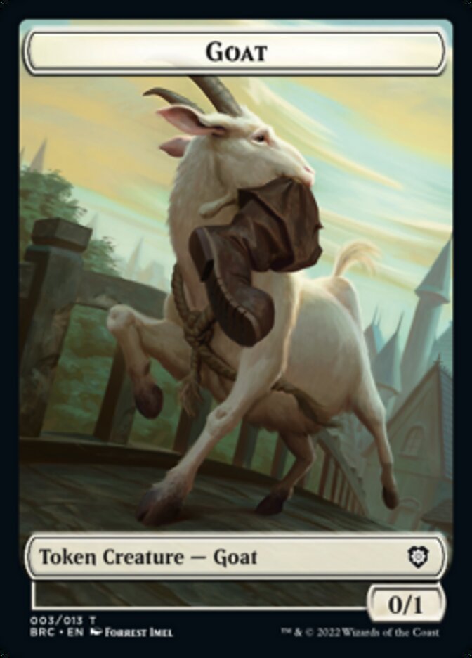 Construct (008) // Goat Double-Sided Token [The Brothers' War Commander Tokens] | Dumpster Cat Games