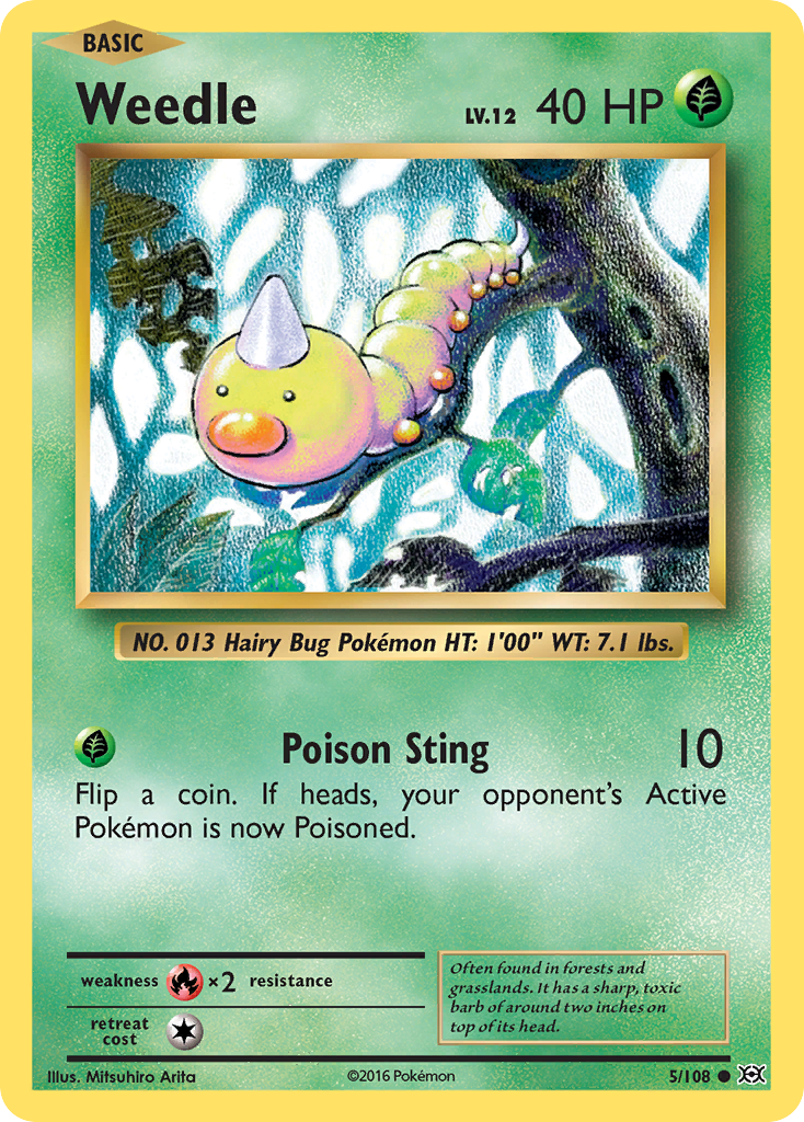 Weedle (5/108) [XY: Evolutions] | Dumpster Cat Games