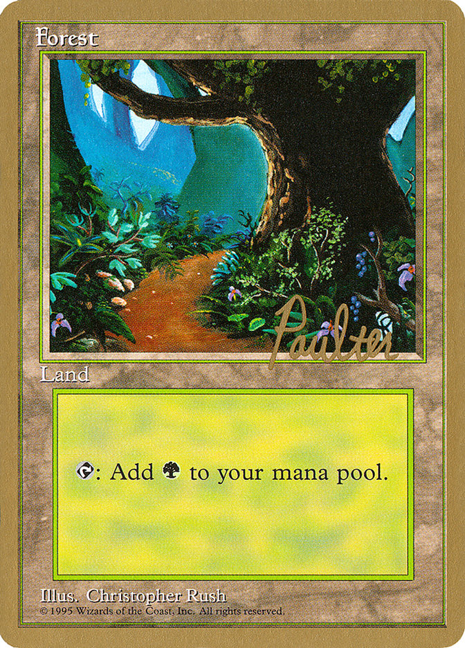 Forest (pp376) (Preston Poulter) [Pro Tour Collector Set] | Dumpster Cat Games