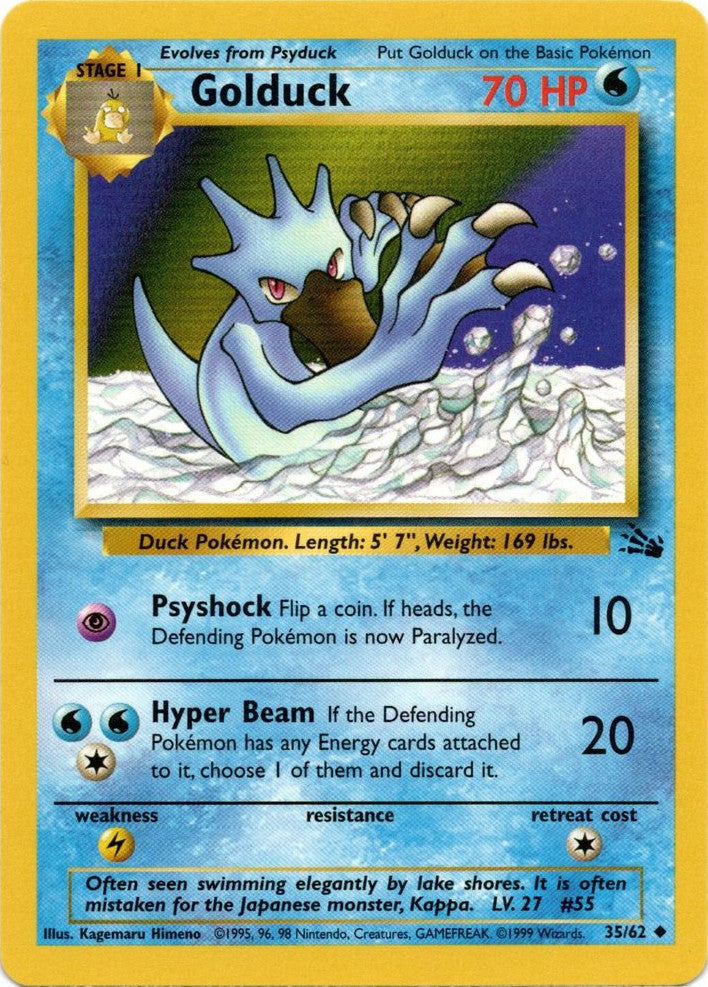 Golduck (35/62) [Fossil Unlimited] | Dumpster Cat Games