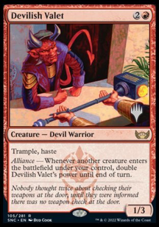 Devilish Valet (Promo Pack) [Streets of New Capenna Promos] | Dumpster Cat Games