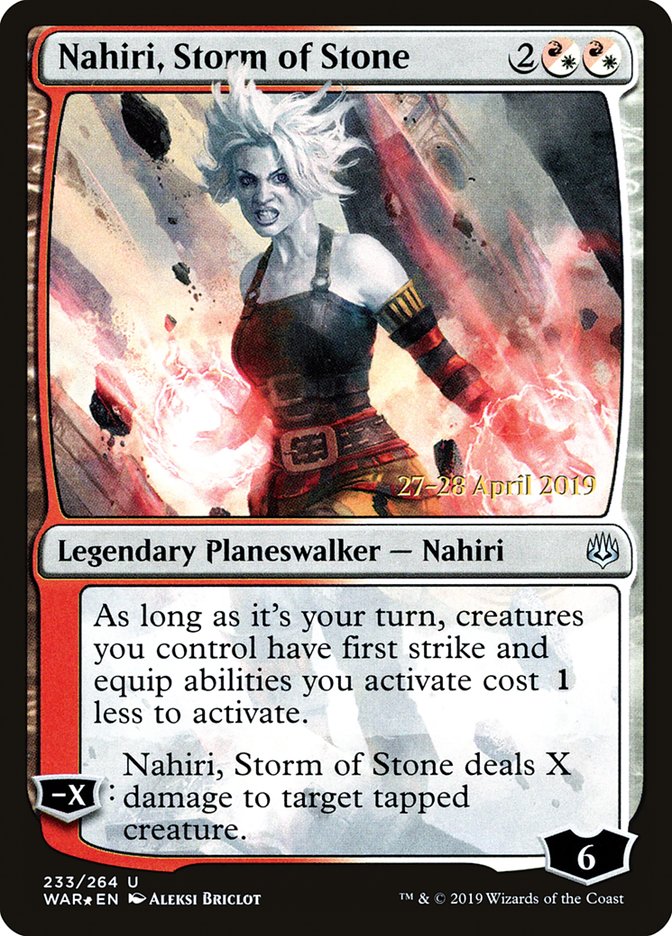 Nahiri, Storm of Stone  [War of the Spark Prerelease Promos] | Dumpster Cat Games