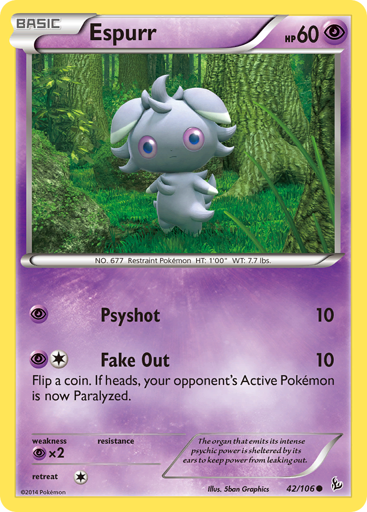 Espurr (42/106) [XY: Flashfire] | Dumpster Cat Games