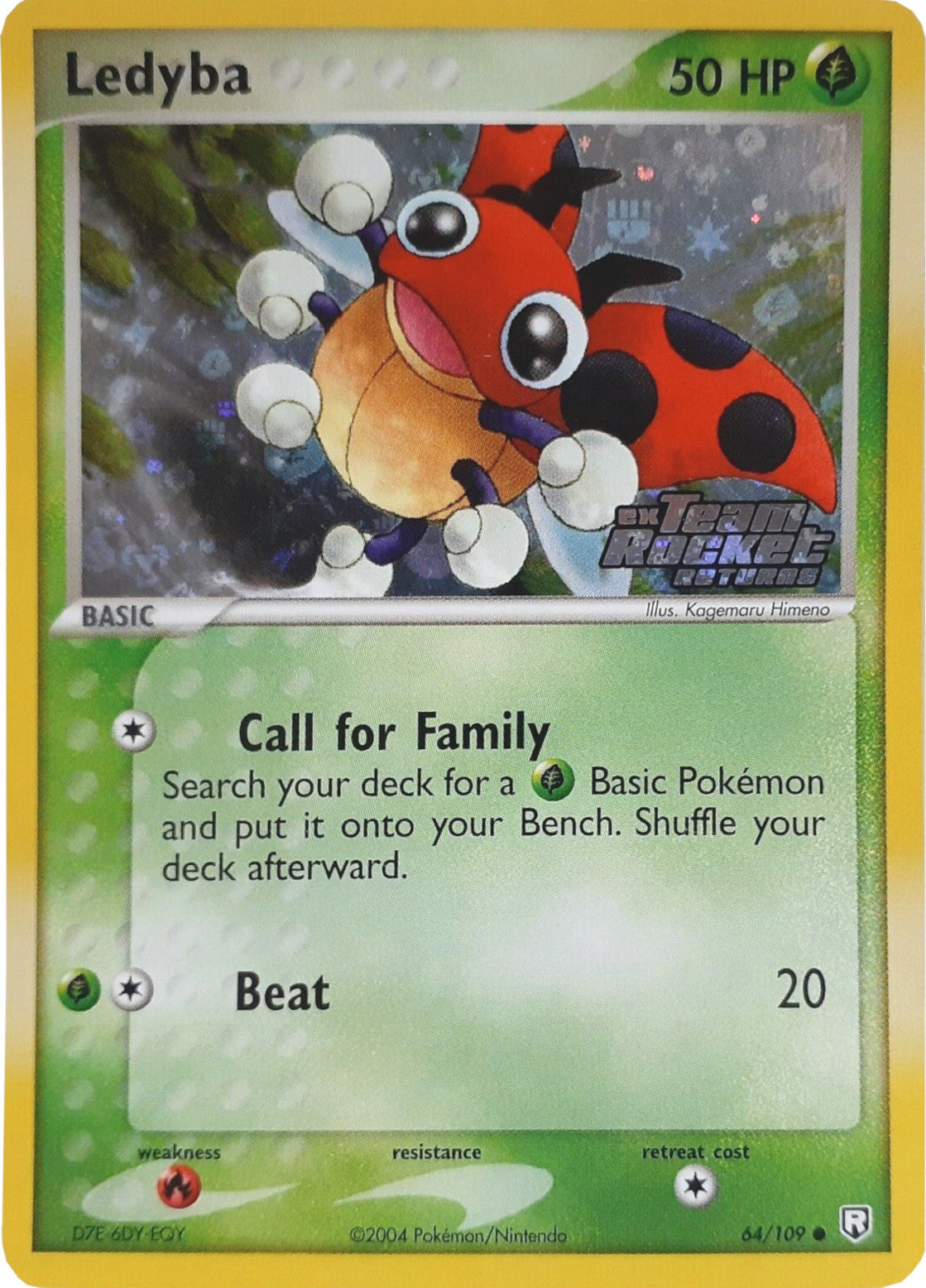 Ledyba (64/109) (Stamped) [EX: Team Rocket Returns] | Dumpster Cat Games