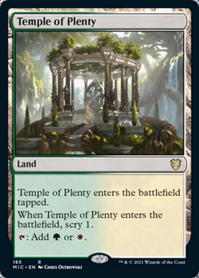 Temple of Plenty [Innistrad: Midnight Hunt Commander] | Dumpster Cat Games