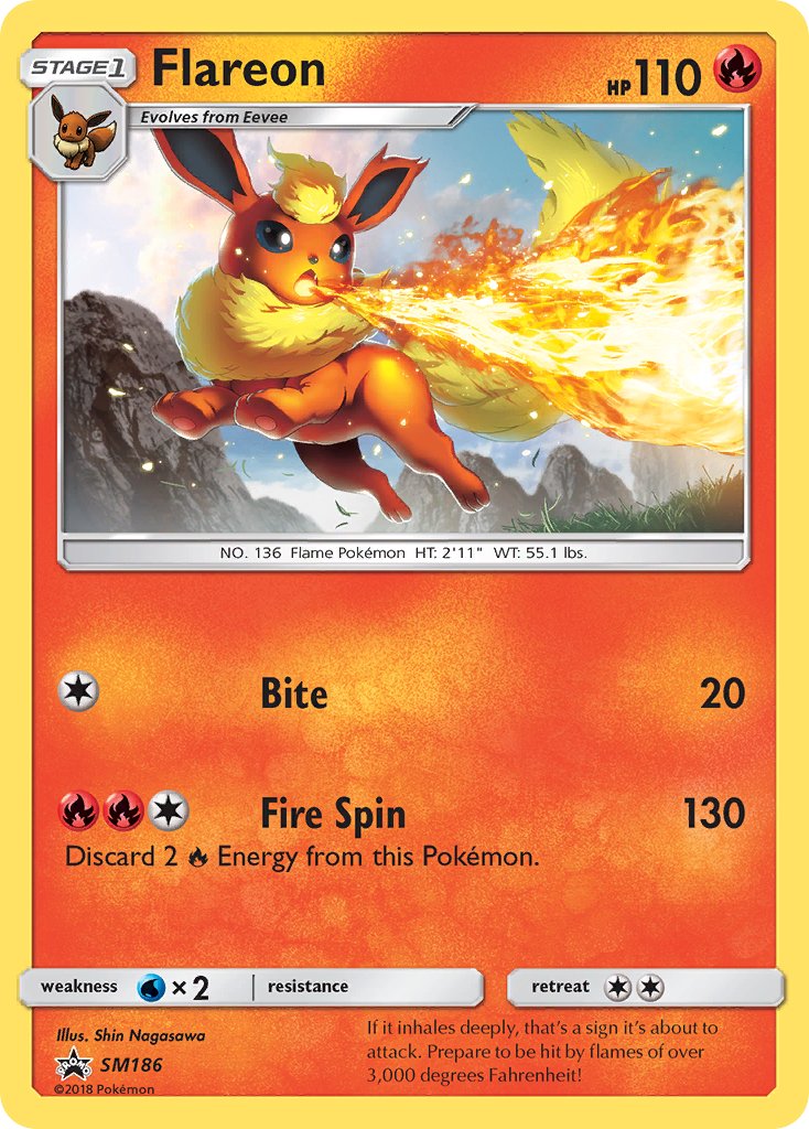 Flareon (SM186) [Sun & Moon: Black Star Promos] | Dumpster Cat Games