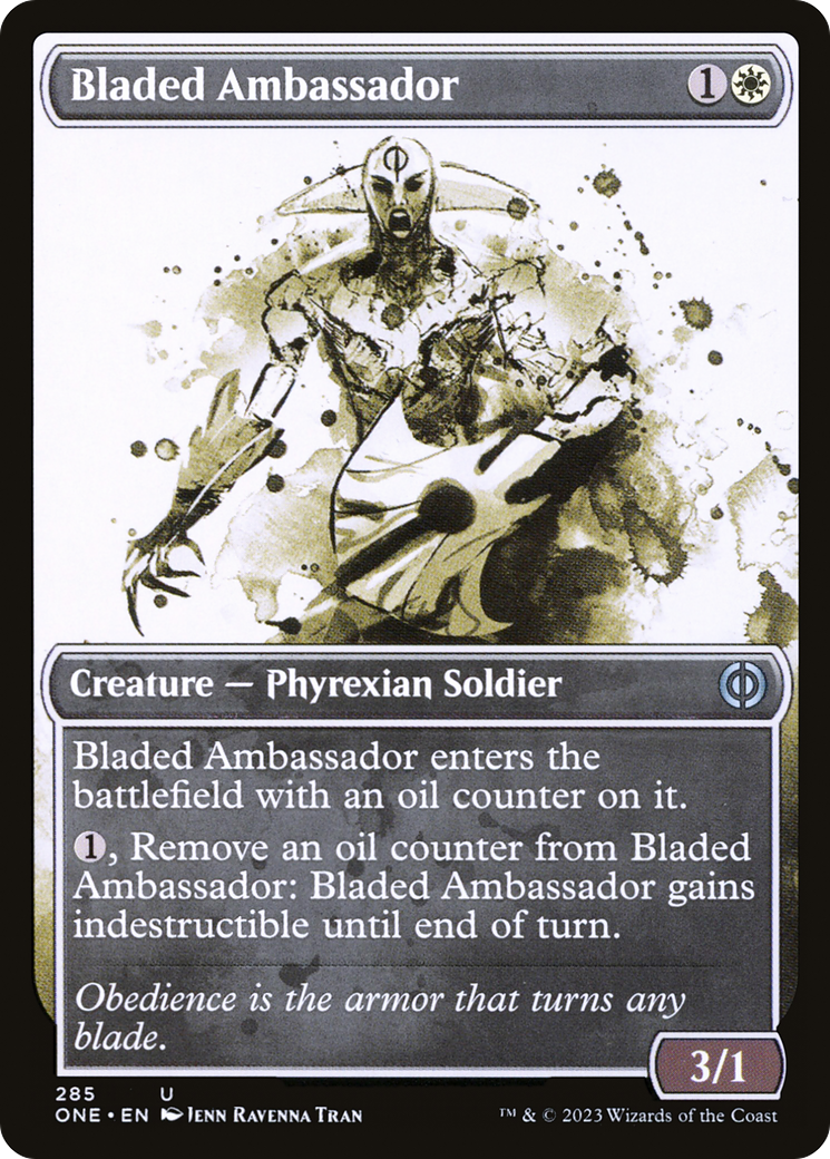 Bladed Ambassador (Showcase Ichor) [Phyrexia: All Will Be One] | Dumpster Cat Games