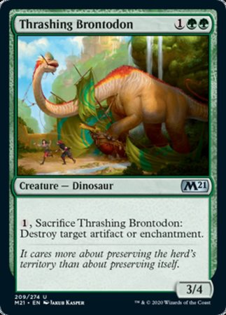 Thrashing Brontodon [Core Set 2021] | Dumpster Cat Games