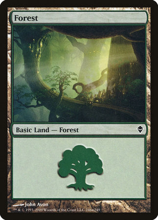 Forest (246a) [Zendikar] | Dumpster Cat Games