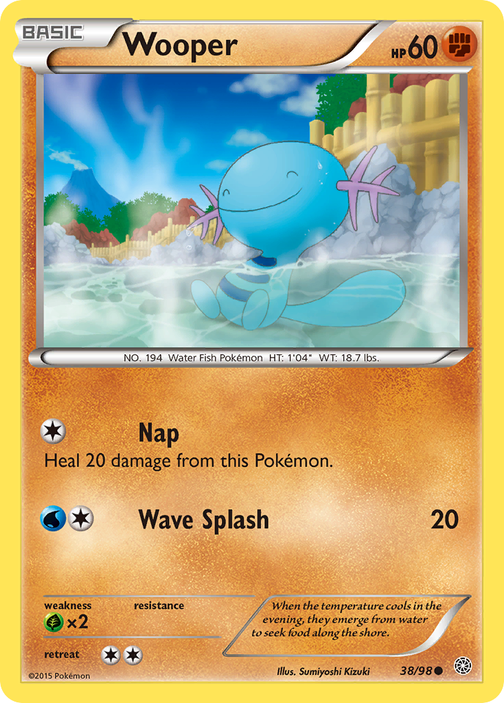 Wooper (38/98) [XY: Ancient Origins] | Dumpster Cat Games