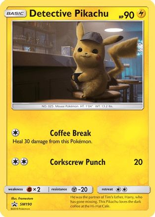 Detective Pikachu (SM190) [Sun & Moon: Black Star Promos] | Dumpster Cat Games