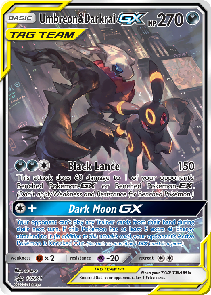 Umbreon & Darkrai GX (SM241) (Jumbo Card) [Sun & Moon: Black Star Promos] | Dumpster Cat Games