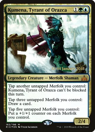 Kumena, Tyrant of Orazca [Rivals of Ixalan Promos] | Dumpster Cat Games