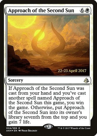 Approach of the Second Sun [Amonkhet Promos] | Dumpster Cat Games