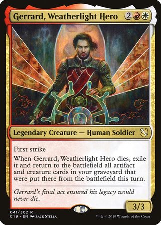 Gerrard, Weatherlight Hero [Commander 2019] | Dumpster Cat Games