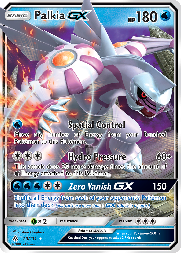 Palkia GX (20/131) [Sun & Moon: Forbidden Light] | Dumpster Cat Games