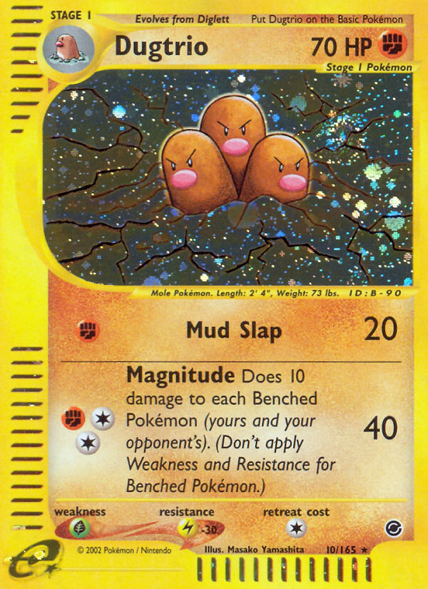 Dugtrio (10/165) [Expedition: Base Set] | Dumpster Cat Games