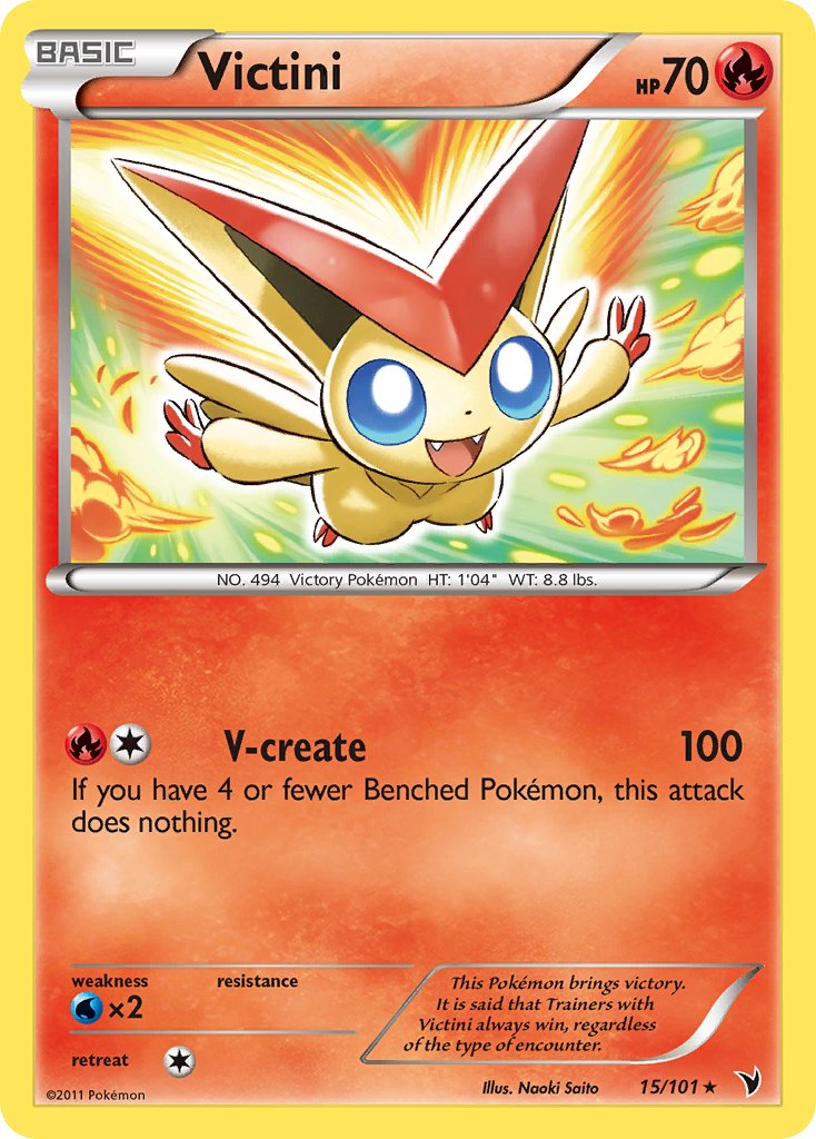 Victini (15/101) (Theme Deck Exclusive) [Black & White: Noble Victories] | Dumpster Cat Games