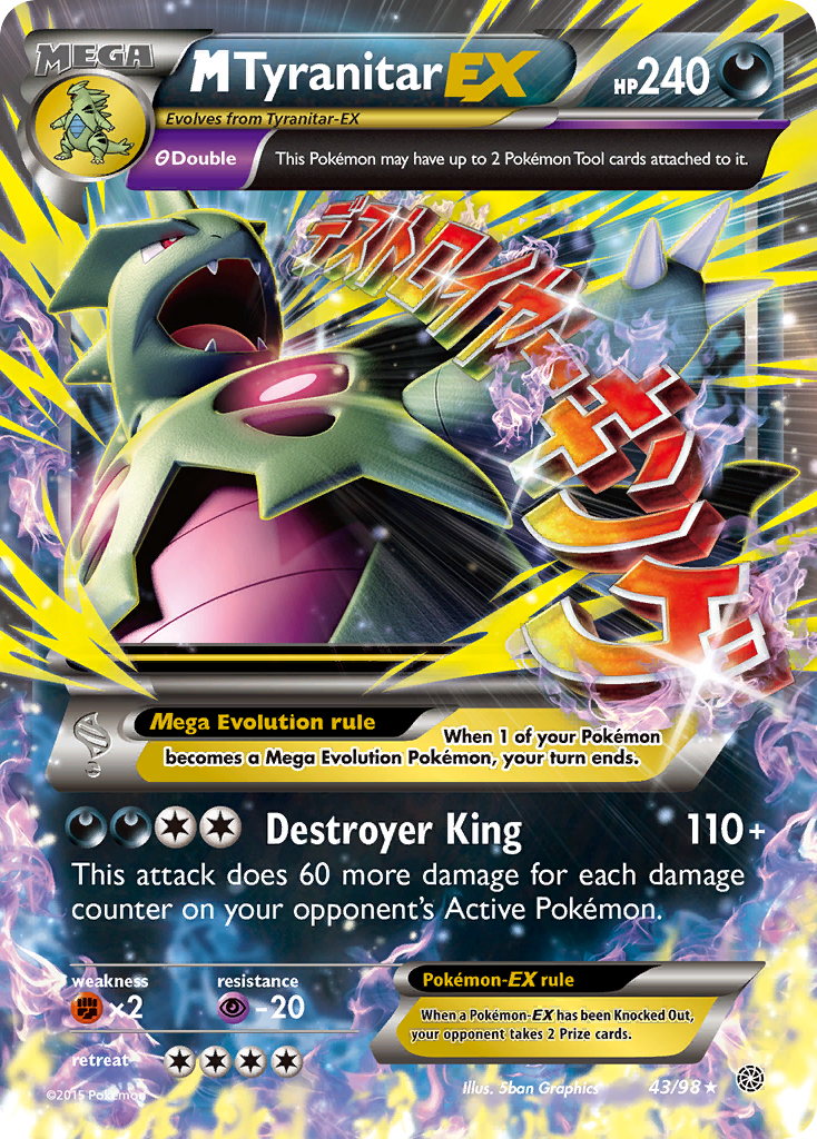 M Tyranitar EX (43/98) [XY: Ancient Origins] | Dumpster Cat Games