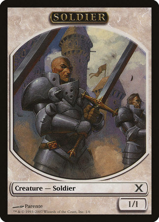 Soldier Token [Tenth Edition Tokens] | Dumpster Cat Games