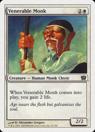 Venerable Monk [Ninth Edition] | Dumpster Cat Games