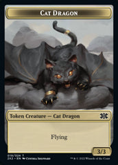 Cat Dragon // Treasure Double-sided Token [Double Masters 2022 Tokens] | Dumpster Cat Games