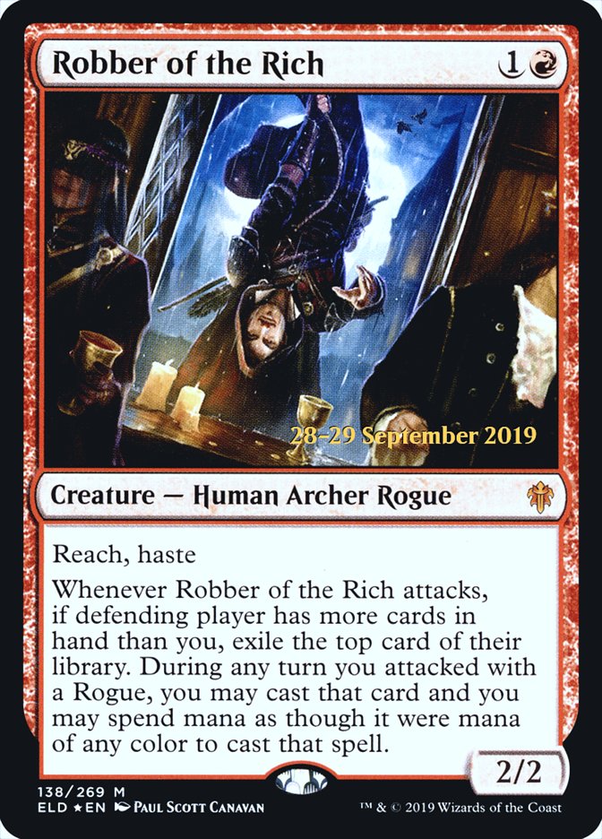 Robber of the Rich  [Throne of Eldraine Prerelease Promos] | Dumpster Cat Games